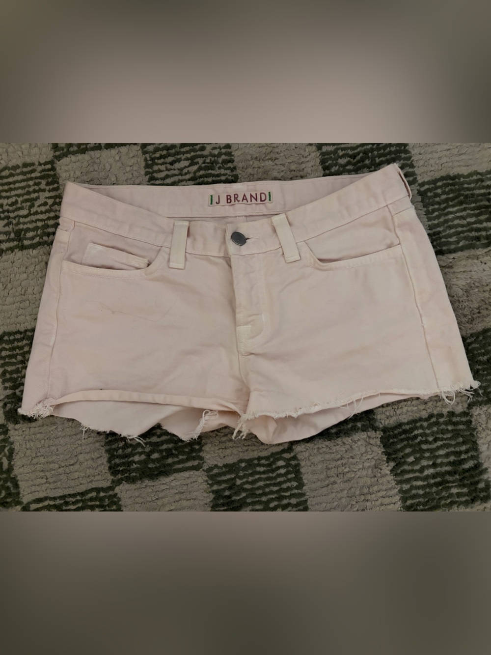 J Brand Pale Blush Denim Cutoff Shorts